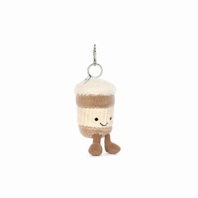 Jellycat Coffee-To-Go Bag Charm UK | 26145DWTM